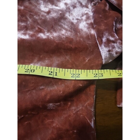 Kim And Cami USA Pink Crushed Velvet Dress Womens L Romantic Ruffle *tiny Flaw* - Picture 6 of 13